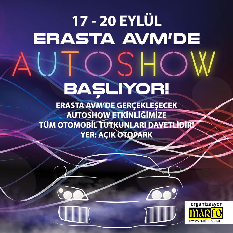 Erasta AVM’de Autoshow Başlıyor!