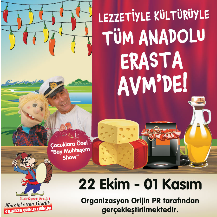 Lezzetiyle Kültürüyle Tüm Anadolu Erasta AVM’de!